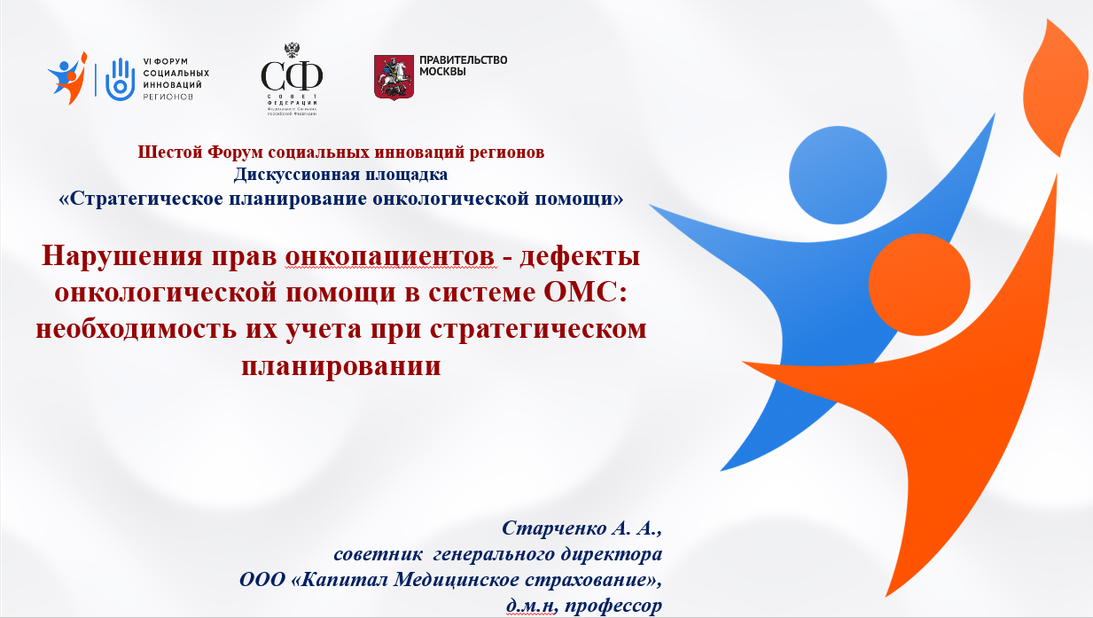 Нарушения прав онкопациентов - дефекты онкологической помощи в системе ОМС:  необходимость их учета при стратегическом планировании