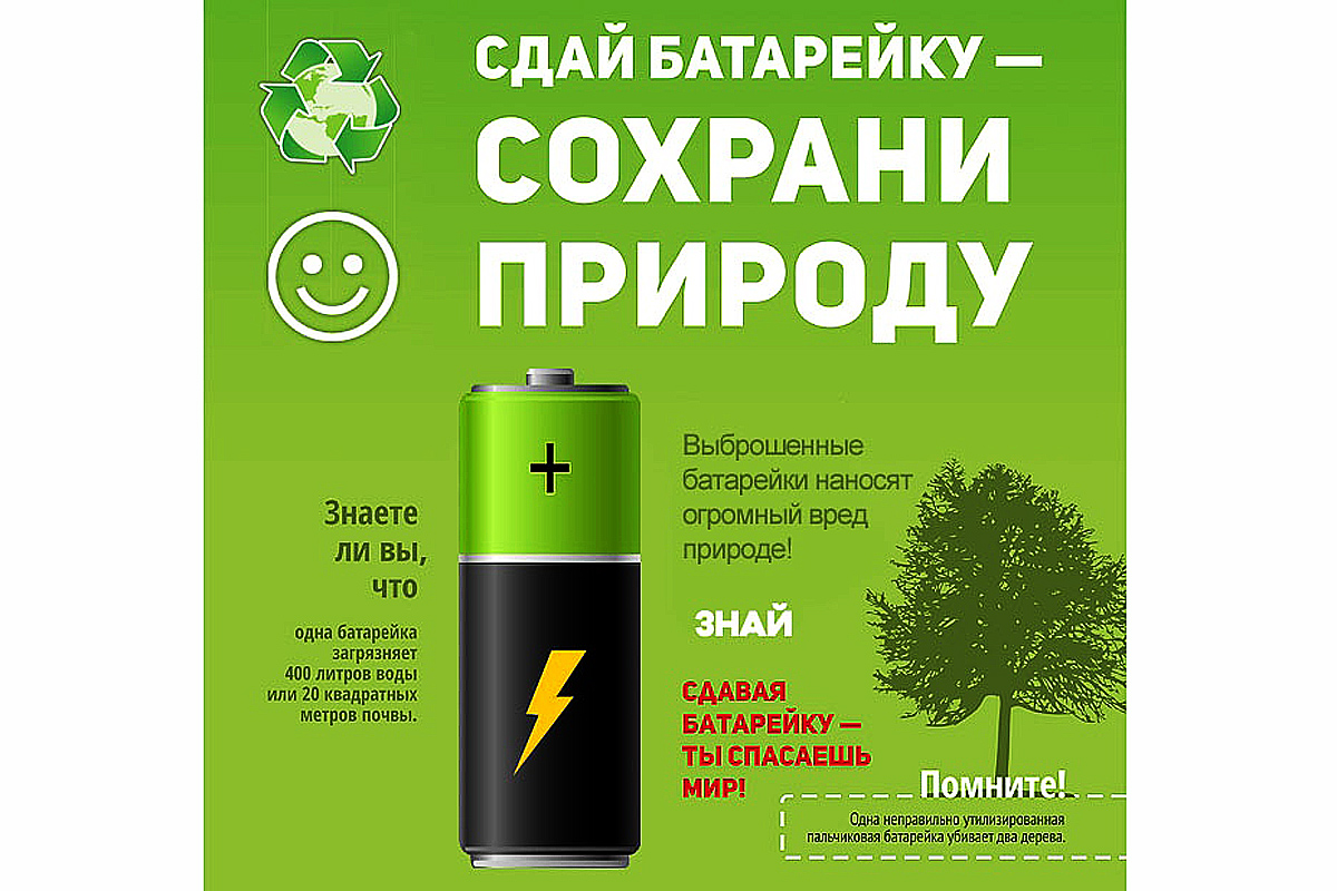 Проект батарейки экологический